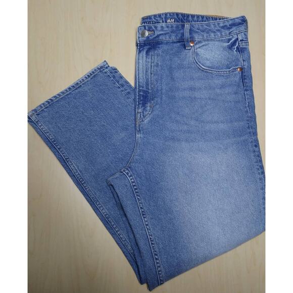 Brock Collection x H&M blue denim straight leg plus size 18 pants - Picture 5 of 8
